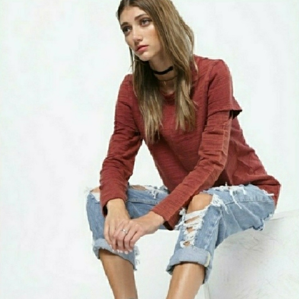 👍🙄100% Cotton Mineral Washed Double Sleeve